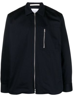 Norse Projects lightweight zip-up cotton jacket - Blue