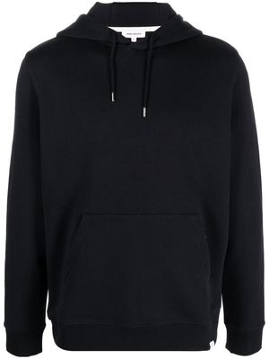 Norse Projects logo-patch long-sleeve hoodie - Black