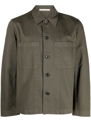 Norse Projects long-sleeved organic cotton shirt jacket - Green