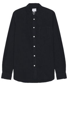 Norse Projects Osvald Cotton Tencel Shirt in Navy