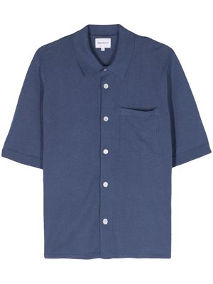 Norse Projects Rollo short-sleeve knitted shirt - Blue