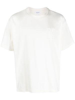 Norse Projects Simon logo-embroidered organic cotton T-shirt - White