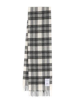 Norse Projects The Moon checked lambs wool scarf - White