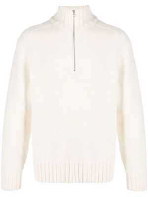 Norse Projects zip-front roll-neck jumper - White