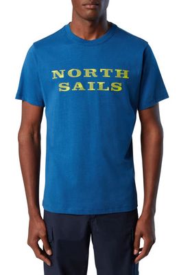 NORTH SAILS Cotton Graphic Tee in Ocean Blue