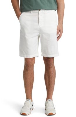 NORTH SAILS Flat Front Stretch Cotton Shorts in White