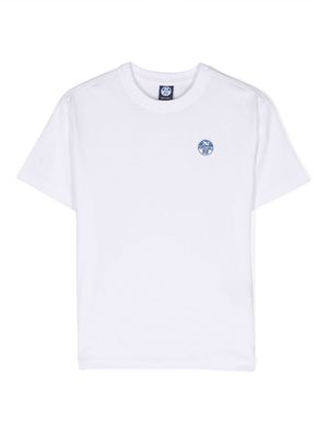 North Sails Kids logo-patch cotton T-shirt - White