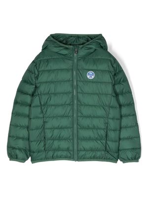 North Sails Kids logo-patch padded jacket - Green