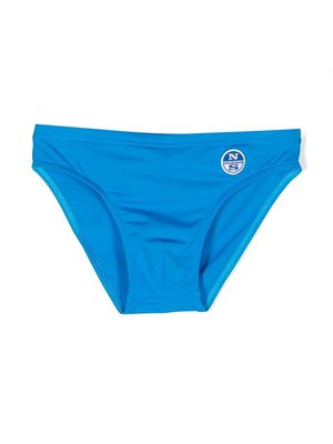 North Sails Kids logo-patch swim trunks - Blue
