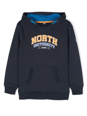 North Sails Kids logo-print jersey-knit hoodie - Blue