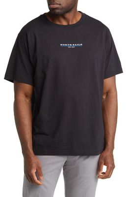 NORTH SAILS Logo Cotton Graphic T-Shirt in Black