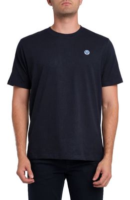 NORTH SAILS Logo Cotton T-Shirt in Navy