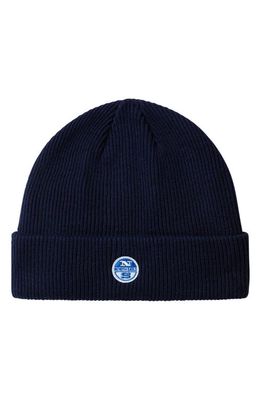 NORTH SAILS Ribbed Beanie in Navy Blue