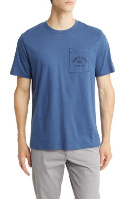 NORTH SAILS Sail Flag Cotton Graphic Pocket T-Shirt in Denim