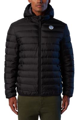 NORTH SAILS Sky Water Resistant Hooded Puffer Jacket in Black