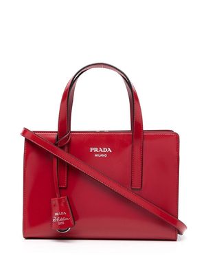 North Sails x Prada Kids logo-print leather bag - Red