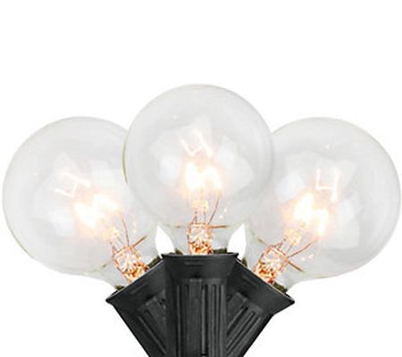 Northlight 10-Count Clear G50 Globe Light Set 9 ' Black Wire