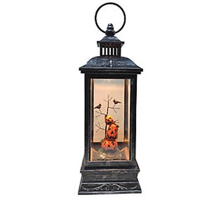 Northlight 11 LED Lit Halloween Lantern w/Stacked Pumpkins