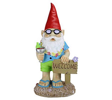 Northlight 16" Summer Time Welcome Gnome Outdoo r Garden Statu