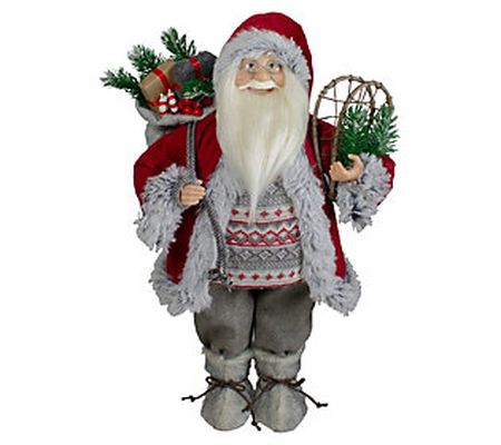 Northlight 2' Standing Santa Figure with a Plus h Bear