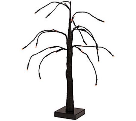 Northlight 24" LED Lit Weeping Halloween Twig T ree
