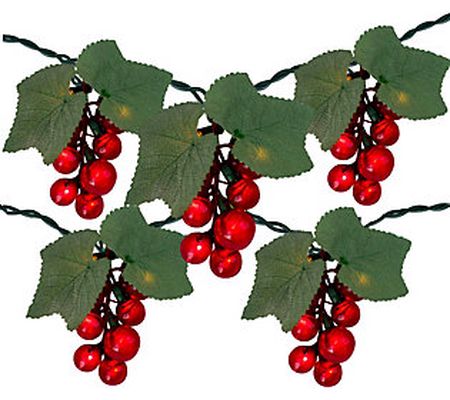 Northlight 5 Red Grape Cluster Patio String Lig ht Set - 6'
