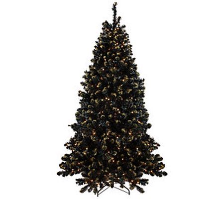 Northlight 7.5' Crystal Pine w/ Gold Glitter Tr ee Clear Light