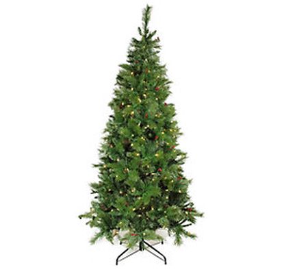 Northlight 7' Slim Mount Beacon Pine Tree - Mul ti LED Lights