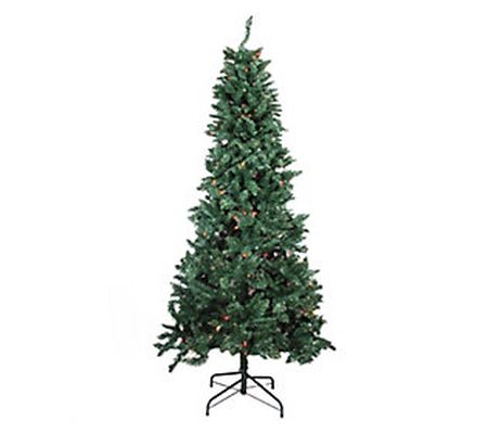 Northlight 9' Green Slim Pine Christmas Tree - Multi Lights