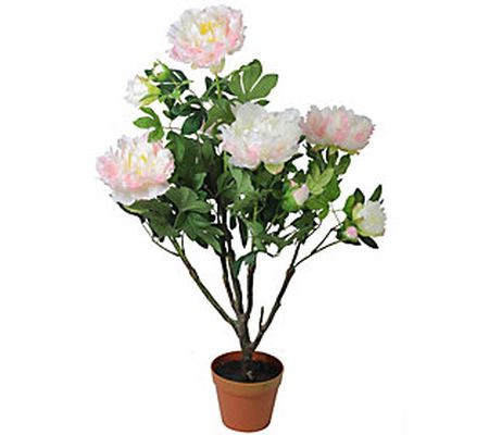 Northlight Artificial Blooming Peony Flower Pla nt
