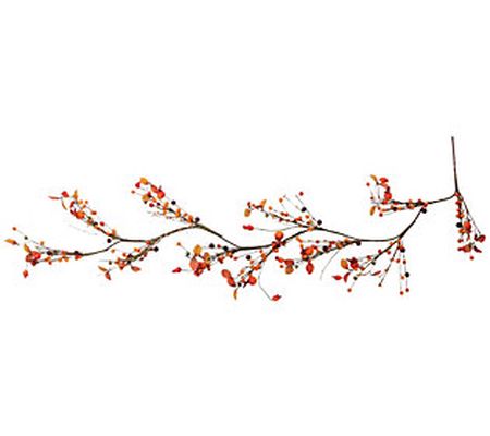 Northlight Berries and Leaves Rustic Twig Thank sgiving Garlan