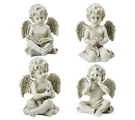 Northlight Decorative Cherub Angel Garden Statu es - Set of 4