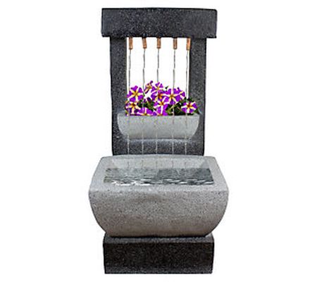 Northlight LED Lighted Rainfall Water Fountain w/ Planter