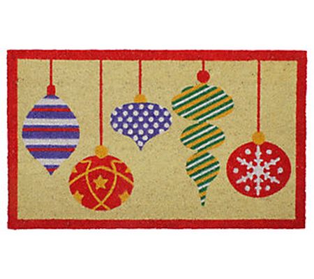 Northlight Ornament 18x30  Doormat w/ Red Borde r