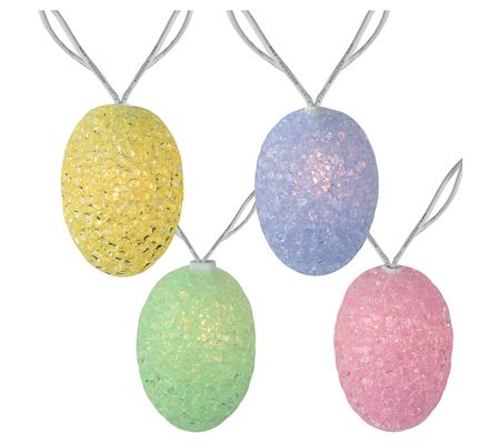 Northlight Pastel Easter Eggs String Light Set w/White Wire