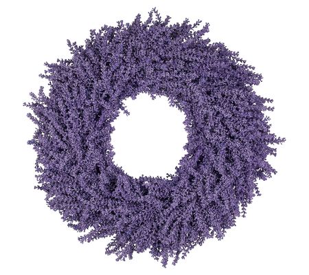 Northlight Purple Lavender Artificial Floral Sp ring Wreath