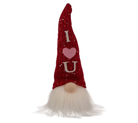 Northlight Red Knit 'I Love You' Hat Valentine' s Day Gnome