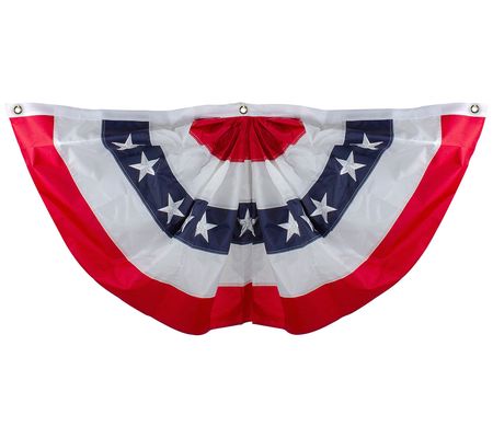 Northlight Red White and Blue USA Pleated Ameri can Flag