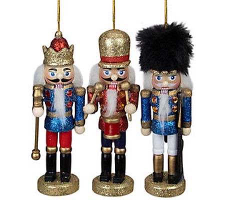 Northlight S/3 Nutcracker King Soldier and Drum mer Ornaments
