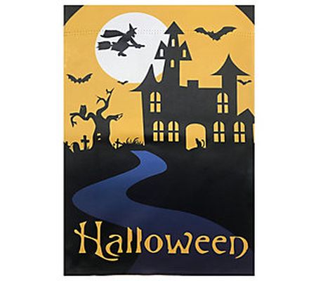 Northlight Spooky House Flag w/Bats & Witch