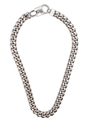 Northskull Atticus Skull curb-chain necklace - Silver