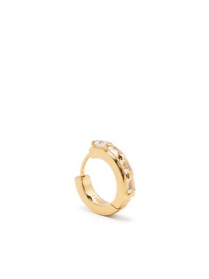 Northskull gold hoop crystal-embellished earring
