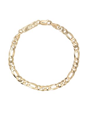 Northskull logo-engraved figaro-chain bracelet - Gold