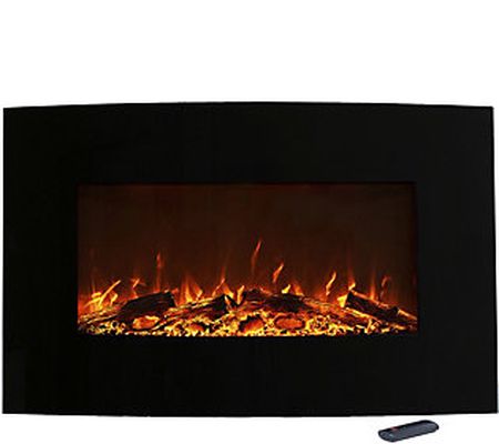 Northwest 36" Curved Color Changing Fireplace