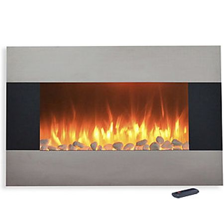 Northwest 36" Stainless Steel Electric Fireplac e