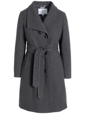 Norwegian Wool City belted-waist coat - Grey