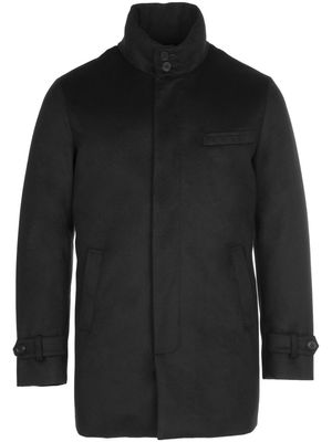 Norwegian Wool down-filled car coat - Black