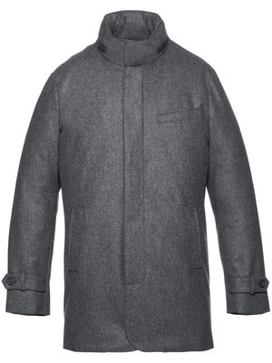 Norwegian Wool down-filled car coat - Grey