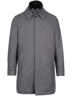 Norwegian Wool down-lined wool coat - Grey