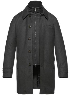 Norwegian Wool Euro wool-silk coat - Grey